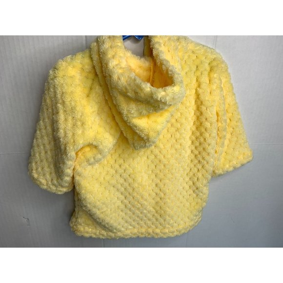 Disney Baby Winnie the Pooh Yellow Bath Robe Size 0 12 months Soft With Tie Hood - Picture 3 of 3